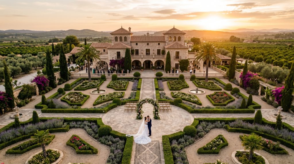 Video con drones y planos aéreos que convierten cada boda en una historia visual inolvidable.